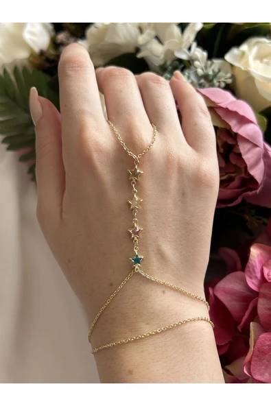 Atelier Emine Renkli Yıldızlı Gold Şahmeran