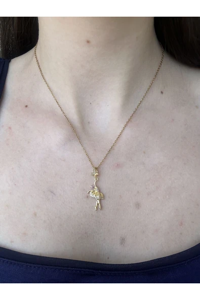 Atelier Emine Gold Balerin Kolye