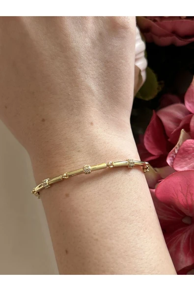 Atelier Emine Taş Detay Gold Bakla Bileklik