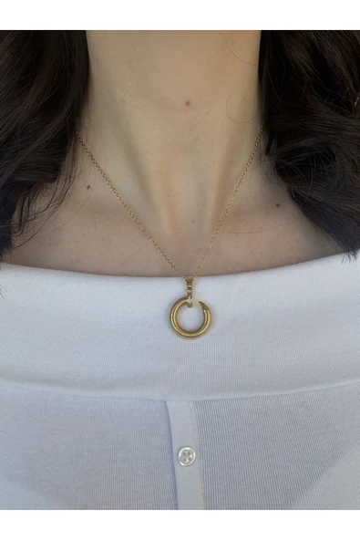 Atelier Emine Yarım Tur Gold Kolye