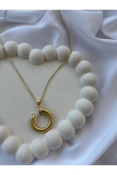 Atelier Emine Yarım Tur Gold Kolye - 4