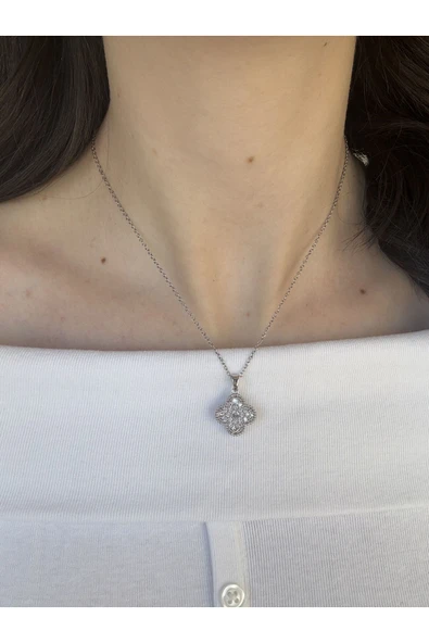 Atelier Emine Gümüş Yonca Kolye - 3