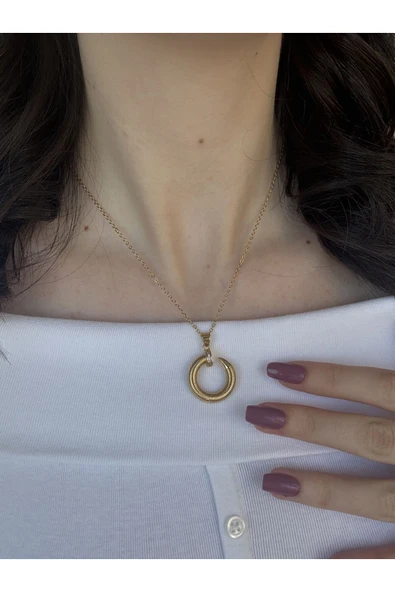 Atelier Emine Yarım Tur Gold Kolye - 2