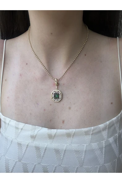 Atelier Emine Yeşil Taşlı Serenay Kolye