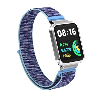 TechnoGuru Redmi Watch 2 Lite Kordon Hasır Örgü Yapılı Naylon Kumaş KRD61