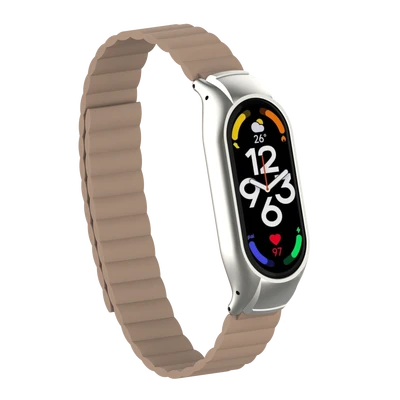 TechnoGuru Xiaomi Mi Band 7 Kordon Mıknatıslı Pu Deri Şık KRD69 ürün görseli