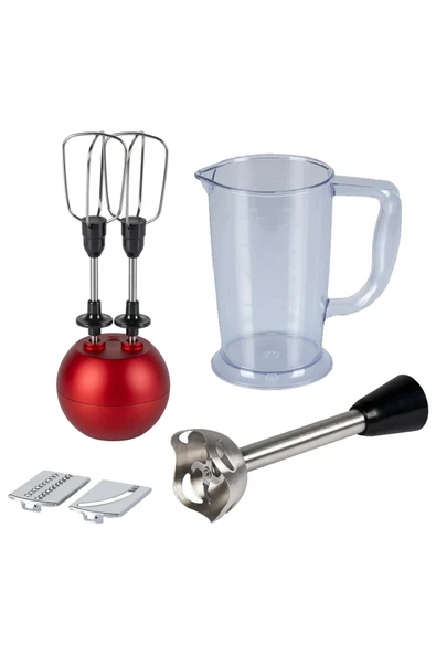 TEFAL Powelix Activflow Expert 1500 Watt Cam Hazneli Blender Seti - Kırmızı - Resim 2