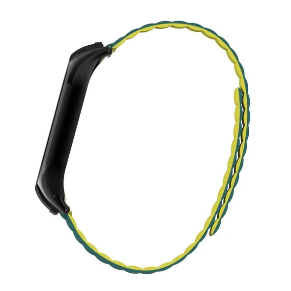 TechnoGuru Xiaomi Mi Band 7 Kordon Mıknatıslı Pu Deri Şık KRD69 - Resim 2