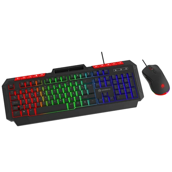 GameBooster KM-11B Knight Siyah Klavye Mouse Set - Resim 3