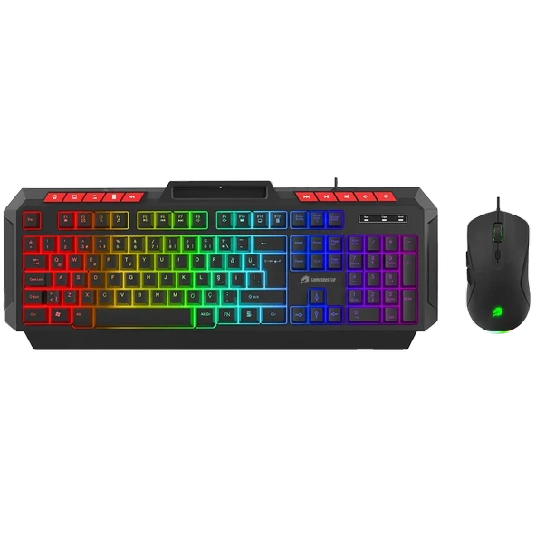 GameBooster KM-11B Knight Siyah Klavye Mouse Set ürün görseli