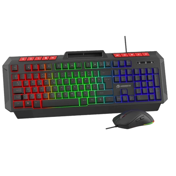 GameBooster KM-11B Knight Siyah Klavye Mouse Set - Resim 2