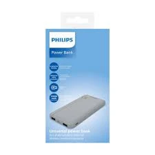 PHILIPS DLP1810CV 10.000 mAh 2xUSB-A 2.1A, USB-C Çıkış Taşınabilir Şarj Cihazı Gri - Resim 2