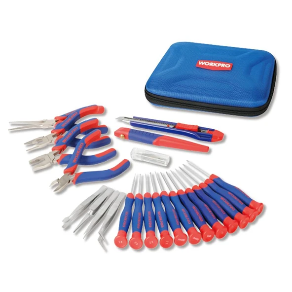 WORKPRO WP209007 27 Parça Profesyonel Hassas Tamir/Bakım Alet Seti - Resim 2