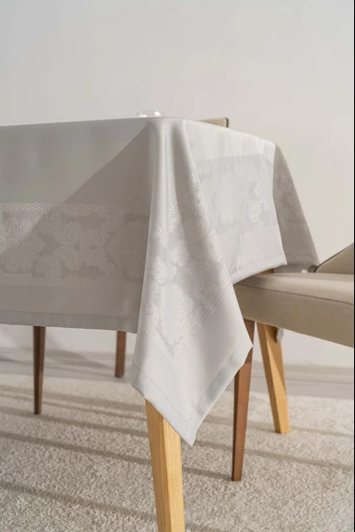 Jumbo Jakar Gri Sıvı İtici Leke Tutmaz Masa Örtüsü 160x220 cm - Resim 5
