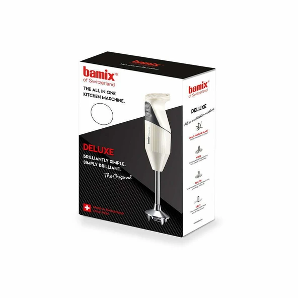 BAMİX M200 DELUXE EL BLENDER SETİ ÖMÜR BOYU MOTOR GARANTİLİ 200W (20CM DALDIRMA DERİNLIĞİ) 3 BIÇAKLI BEYAZ-AÇIK GRİ - Resim 5