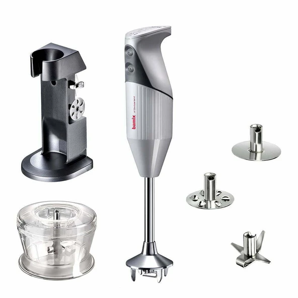 BAMİX M200 DELUXE EL BLENDER SETİ ÖMÜR BOYU MOTOR GARANTİLİ 200W (20CM DALDIRMA DERİNLIĞİ) 3 BIÇAKLI BEYAZ-AÇIK GRİ ürün görseli