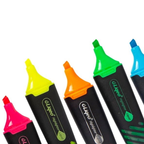 Liqeo Liquid Flat Fosforlu Kalem (H-3128) 1 Adet - Resim 9