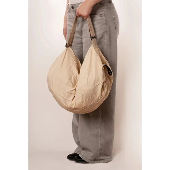 MDB Krem Rengi Katlanabilir Seyahat Çantası - Resim 3