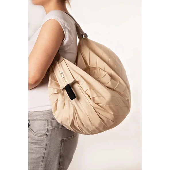 MDB Krem Rengi Katlanabilir Seyahat Çantası - Resim 2