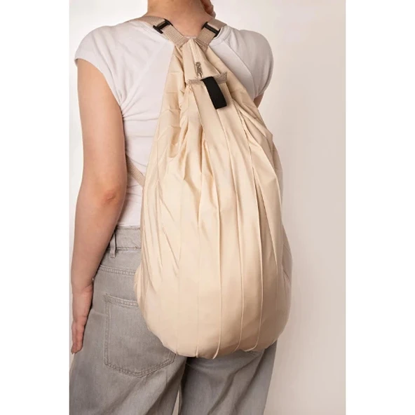 MDB Krem Rengi Katlanabilir Seyahat Çantası - Resim 4