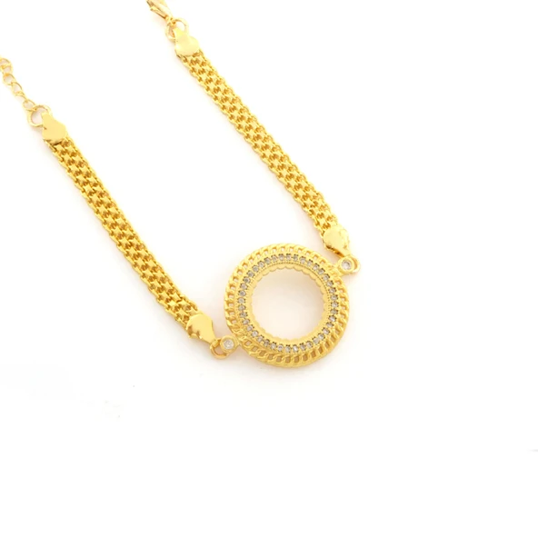 Yarım Altın Çerçeve Bileklik Çelik Altın Kaplama BLK-1080 ürün görseli