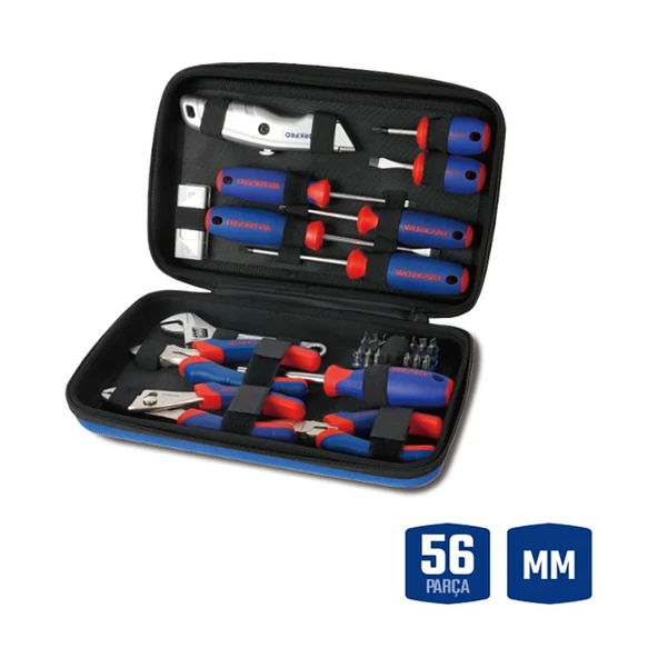 WORKPRO WP209008 56 Parça Profesyonel Tamir/Bakım Alet Seti ürün görseli