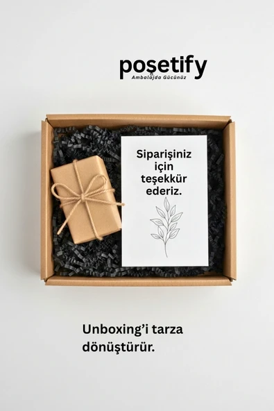 POŞETİFY Premium Kırpık Kâğıt Dolgu – 500 gr | Siyah | Estetik Ambalaj | Koruyucu Paketleme Kâğıdı - Resim 5