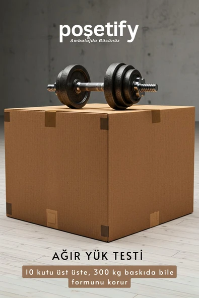 POŞETİFY Çift Oluklu Koli 40x30x30 | 5’li Set | Taşınma ve İhracat Kolisi - Resim 2