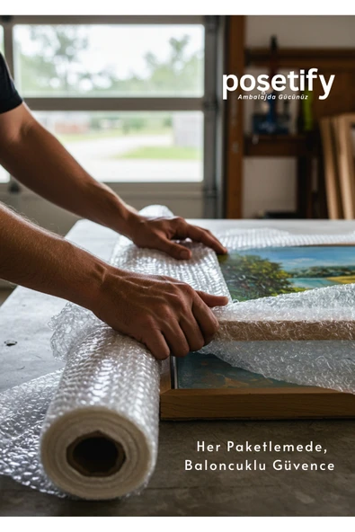 POŞETİFY 100Cmx5Metre Patpat | 1. Sınıf Kalın Balonlu Naylon Rulo | 35gr Pat Pat Ambalaj Malzemesi - Resim 5