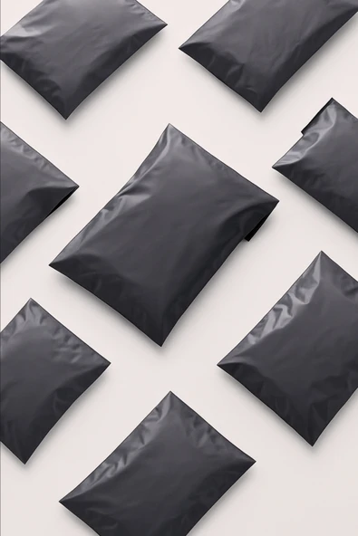 POŞETİFY Cepsiz Kargo Poşeti 50X60+5 cm | 500 Adet | E-Ticaret Poşeti | Gri | Yapışkan Bantlı Kargo Zarfı - Resim 5