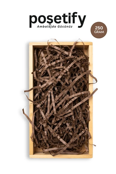 POŞETİFY Premium Kırpık Kâğıt Dolgu – 250 gr | Kraft | Estetik Ambalaj | Koruyucu Paketleme Kâğıdı ürün görseli