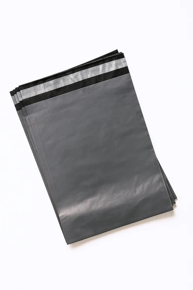 POŞETİFY Cepsiz Kargo Poşeti 50X60+5 cm | 25 Adet | E-Ticaret Poşeti | Gri | Yapışkan Bantlı Kargo Zarfı - Resim 7