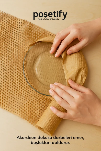 POŞETİFY Petek Dolgu Ambalaj Kağıdı 38X25MT | Esnek Kraft Paketleme ve Koruyucu Dolgu Kağıdı - Resim 7