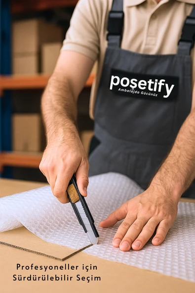 POŞETİFY 100Cmx10Metre Patpat | 1. Sınıf Kalın Balonlu Naylon Rulo | 35gr Pat Pat Ambalaj Malzemesi - Resim 7