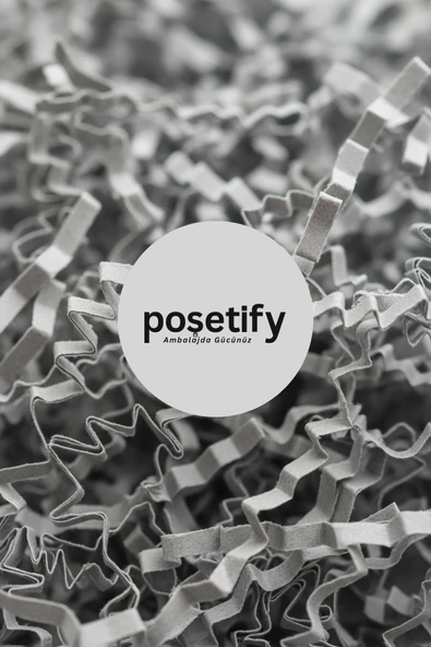 POŞETİFY Premium Kırpık Kâğıt Dolgu – 1000 gr | Gri | Estetik Ambalaj | Koruyucu Paketleme Kâğıdı - Resim 4