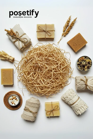 POŞETİFY Premium Kırpık Kâğıt Dolgu – 1000 gr | Kraft | Estetik Ambalaj | Koruyucu Paketleme Kâğıdı - Resim 4