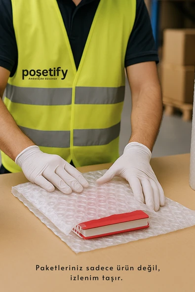 POŞETİFY 20 Adet Büyük Balonlu Pat Pat Torba 22x24+12 cm | Premium Kalın Malzeme | Koruyucu Ambalaj Poşeti - Resim 6