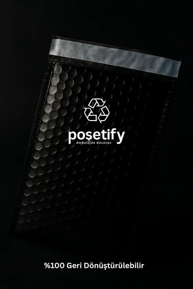 POŞETİFY Balonlu Beyaz Kargo Poşeti 40x50+5 cm | 140 gr Bantlı Patpatlı Kargo Poşeti | 100’lü - Resim 4