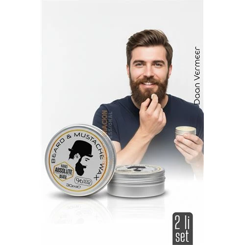 2 li Nano Bıyık Sabitleyici Wax  %100 Doğal, Şekillendirici ve Besleyici Balm