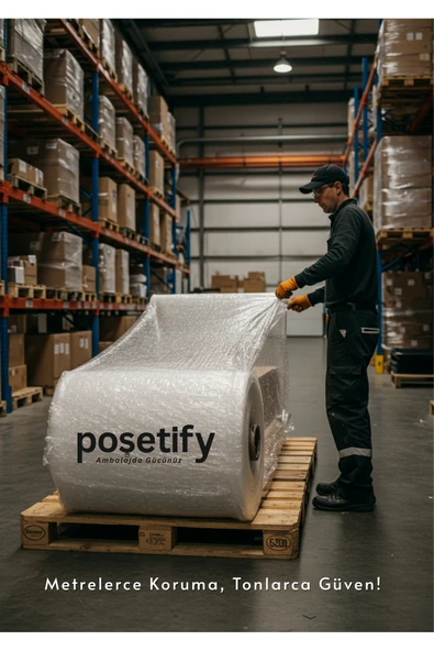 POŞETİFY 100Cmx5Metre Patpat | 1. Sınıf Kalın Balonlu Naylon Rulo | 35gr Pat Pat Ambalaj Malzemesi - Resim 3