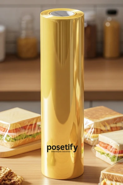 POŞETİFY Streç Film 30Cmx100Mt |8 Mikron Endüstriyel Gıda ve Paketleme Streç Dayanıklı ve Esnek Ambalaj - Resim 3