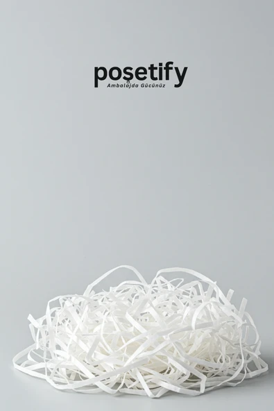 POŞETİFY Premium Kırpık Kâğıt Dolgu – 500 gr | Beyaz | Estetik Ambalaj | Koruyucu Paketleme Kâğıdı - Resim 3