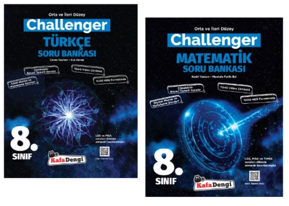 Kafa Dengi Yayınları 8. Sınıf Challenger TÜRKÇE - MATEMATİK Soru Bankası ürün görseli