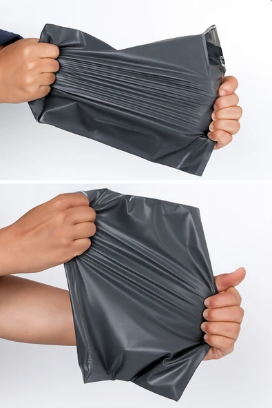 POŞETİFY Cepli Kargo Poşeti 30x37x5 cm | 200 Adet | E-Ticaret Poşeti | Gri | Yapışkan Bantlı Kargo Zarfı - Resim 7