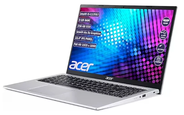 ACER ASPİRE 3 A315-58 İNTEL CORE İ5-1135G7 8 GB 256 NVME SSD FREEDOS 15.6 FHD NOTEBOOK - 5