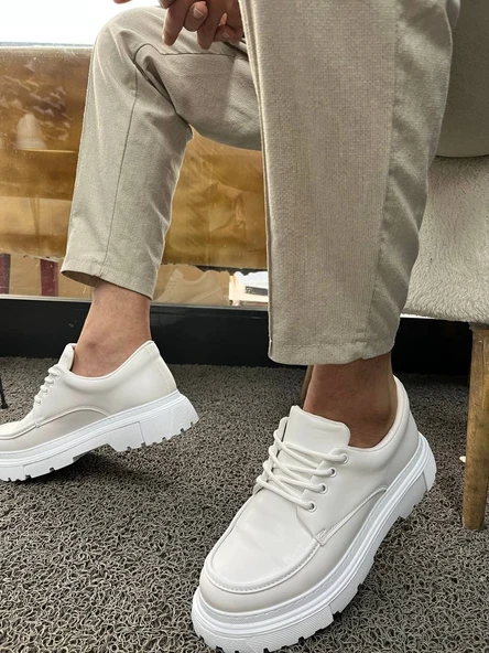 KB-X6 Kuback Beyaz Cilt Günlük Erkek Ayakkabı ürün görseli