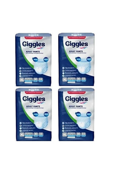 giggles GİGGLES YETİŞKİN EMİCİ KÜLOT XL BEDEN 120 ADET (4 PAKET) ürün görseli 1
