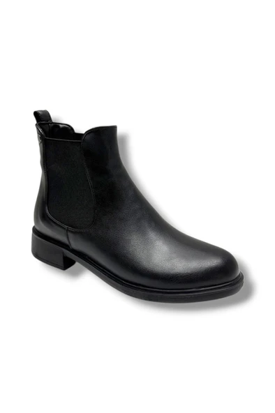 Fancy 5006-26 Anatomik Cilt Deri Lastikliı Kadın Bot - Resim 4