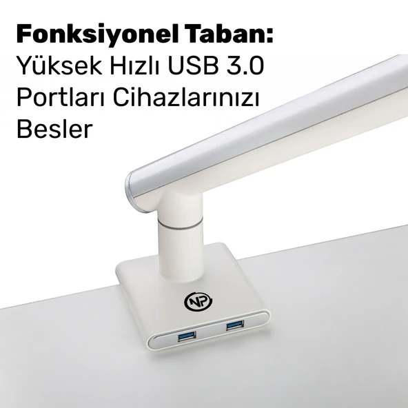 NPO STD49012UW Elysium 17"-32" Ultra Slim Alüminyum 2xUSB Amortisörlü VESA Tekli Monitör Tutucu - Resim 4