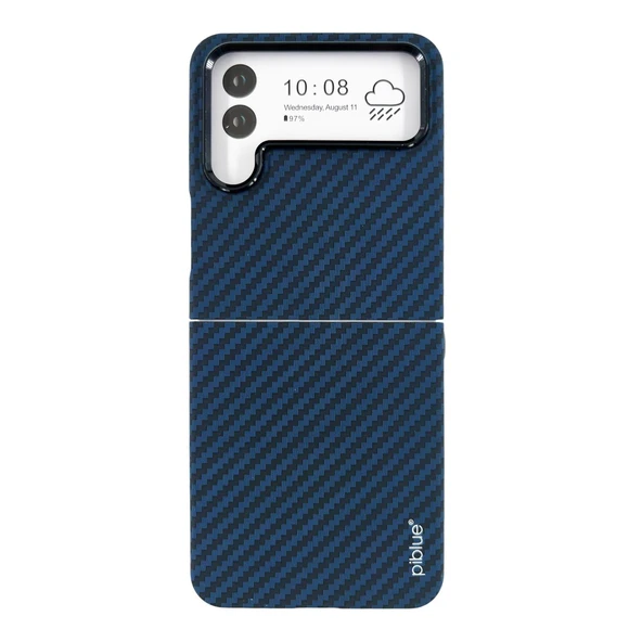 Nettech Samsung Galaxy Z Flip 4 Uyumlu Karbon Seri Arka Koruma Kılıf NT-111525 - Resim 6